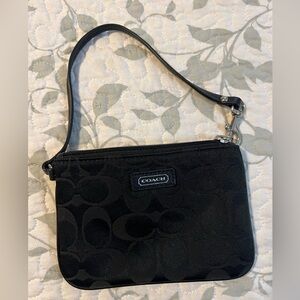 Black Coach wristlet never worn